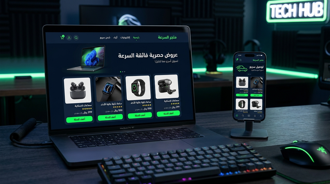 عرض المتجر السريع على الموبايل واللابتوب